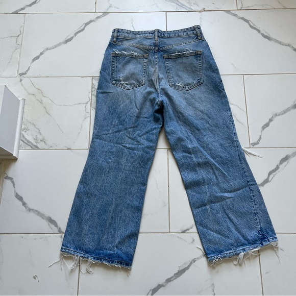 Free People We The Free Ranger Ripped Crop Wide Leg Denim Jeans 28 - Picture 6 of 9